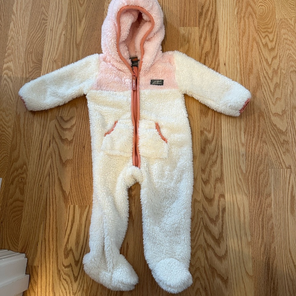 Cozy Pink and White Kids One Piece